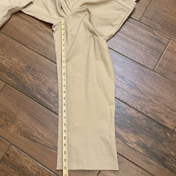 Apostrophe Pants Women’s Khaki Wide Leg Lightweight Capris Stretch Sz 12 - Picture 5 of 7